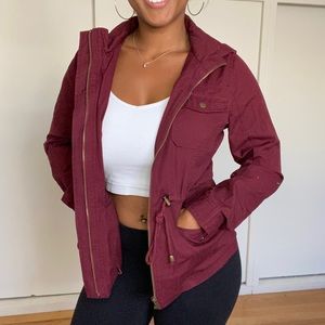 Burgundy army jacket